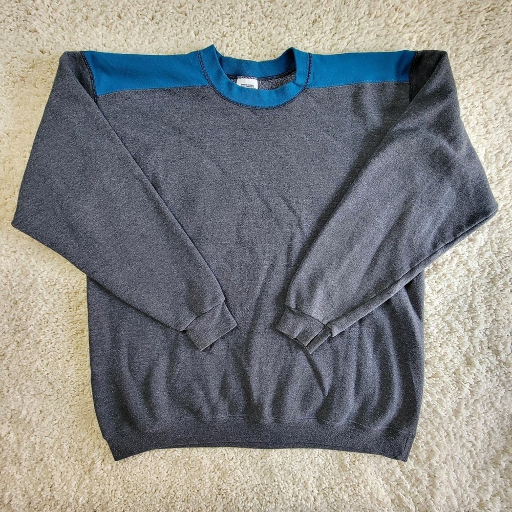 Vintage 90s Wilson Crewneck Sweatshirt Pullover Grey Size XLarge